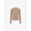 Uma Wang Omens Tan Long-sleeves Ribbed Cashmere Top In Multi