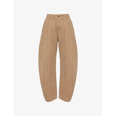 Uma Wang Omens Tan Pollock Wide-leg Virgin-wool Trousers