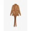 Uma Wang Omens Mustard Tubby Relaxed-fit Woven Top In Brown