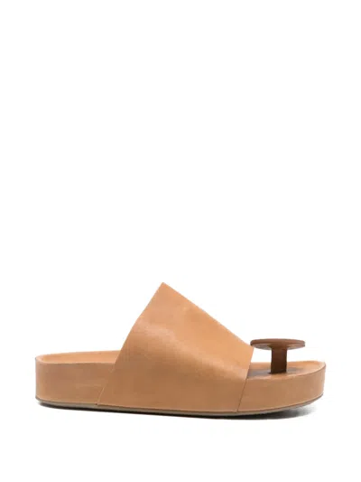 Uma Wang Open-toe Leather Sandals In Multi