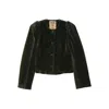 Uma Wang Long-sleeves Velvet Jacket In Green