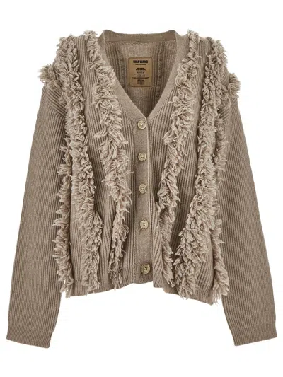 Uma Wang Over Cardigan In Beige