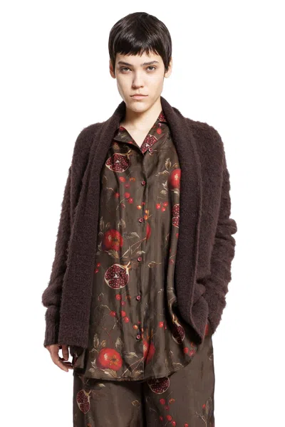 Uma Wang Over Cardigan In Brown
