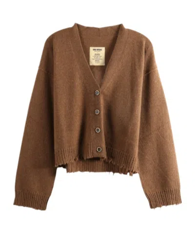 Uma Wang Over Cardigan Knitwear In Brown