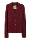 Uma Wang Textured-finish Cardigan In Red