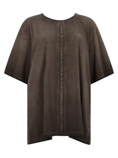 Uma Wang "overdyed" T-shirt In Brown