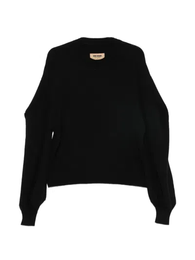 Uma Wang Oversized Balloon-sleeve Sweater In Black