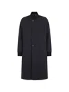 Uma Wang Oversized Bomber-collar Coat In Blue