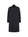 Uma Wang Oversized Bomber-collar Coat In Black