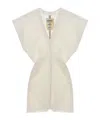 Uma Wang Oversized Drawstring Cropped Shirt In Neutral