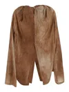 Uma Wang Oversized Shirt In Brown