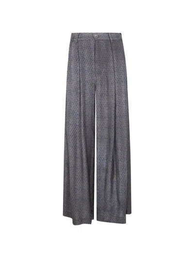Uma Wang Paella Geometric-print Trousers In Gray