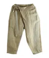 Uma Wang Herringbone-pattern Wrap-style Trousers In Brown