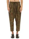 Uma Wang Floral Patterned Pajama Pants With Elastic Waistband In Multicolour
