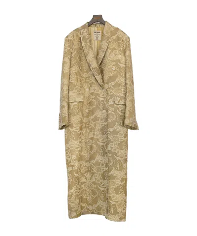 Uma Wang Palegold Patterned Jacket In Nude