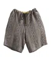 Uma Wang Pallor Patterned Drawstring Shorts In Multi