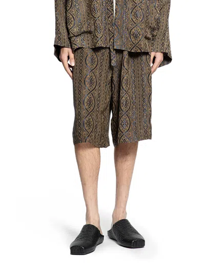 Uma Wang Pallor Printed Bermudas In Multi