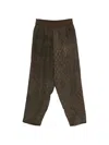 Uma Wang Patterned Trousers In Brown