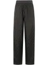 Uma Wang Geometric Pattern Relaxed Fit Elastic Waistband In Black
