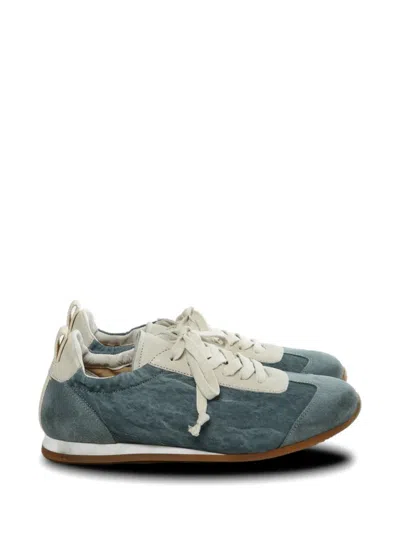 Uma Wang Panelled Sneakers In Green