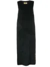 Uma Wang Panelled Wool Midi Dress In Black