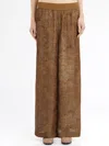 Uma Wang Pansy Viscose And Cupro Trousers In Brown