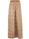 Uma Wang Elasticated Waistband Checked Trousers In Brown