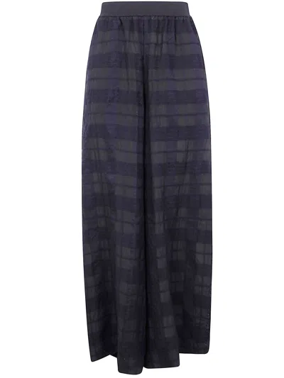Uma Wang "pansy" Wide Leg Trouser In Blue