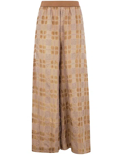 Uma Wang "pansy" Wide Leg Trouser In Brown