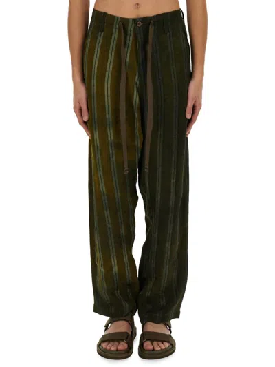 Uma Wang Drop-crotch Tapered Trousers In Multicolour