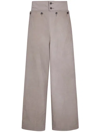 Uma Wang Button-up Casual Pants In Gray