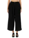 Uma Wang Wool Blend Bermuda Shorts Featuring Pockets In Black
