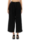 Uma Wang Wool Blend Bermuda Shorts Featuring Pockets In Black