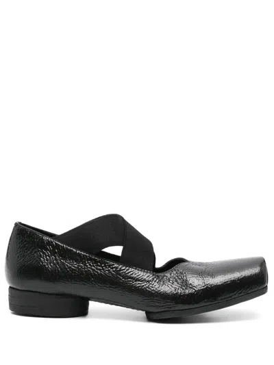 Uma Wang Patent Ballet Flats In Black