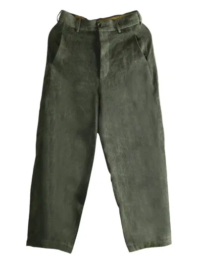 Uma Wang Patina Linen Trousers In Gray