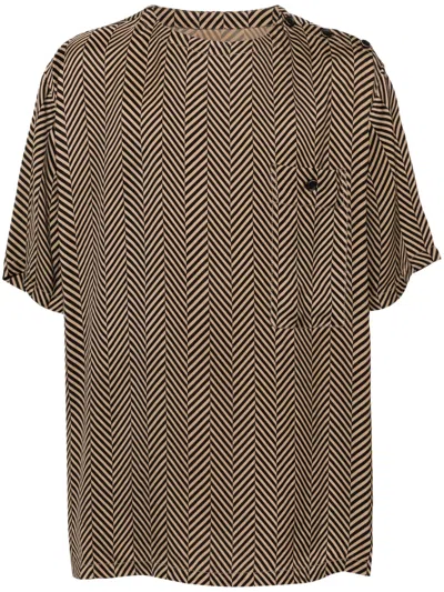Uma Wang Pattern-printed T-shirt In Brown