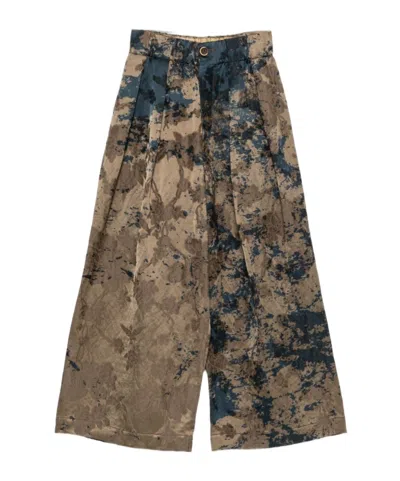 Uma Wang Patterned Casual Trousers In Brown
