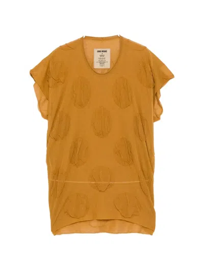 Uma Wang Patterned Short-sleeve Top In Brown