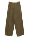 Uma Wang Belt Loop Casual Pants In Green