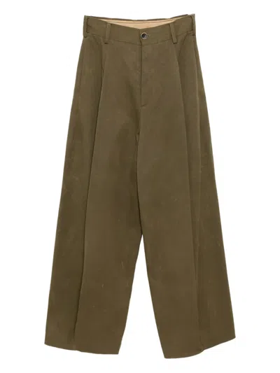 Uma Wang Paw Trousers In Green