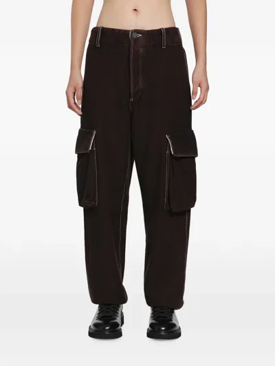 Uma Wang Paxton Contrast-stitch Cargo Pants In Black