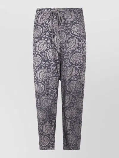 Uma Wang Perch Moulay Trousers Floral Pattern Pockets In Multi