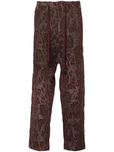 Uma Wang Perch Trousers In Red