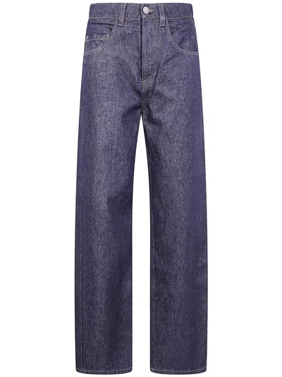 Uma Wang "phyllis" Denim Pant In Blue