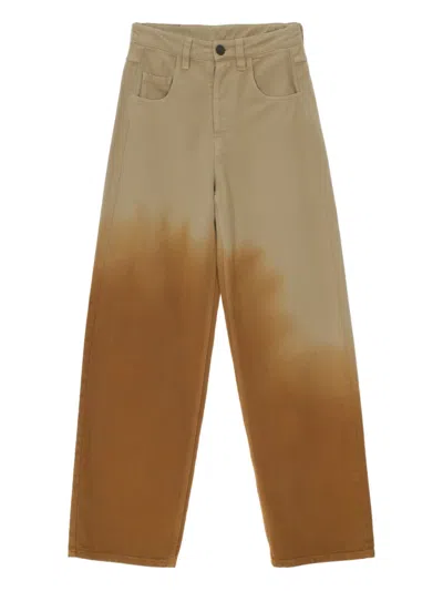 Uma Wang Phyllis Dip-dye Trousers In Brown