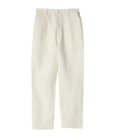 Uma Wang Pier Straight Leg Trousers In White