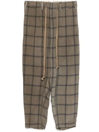 Uma Wang Pigiama Trousers In Brown
