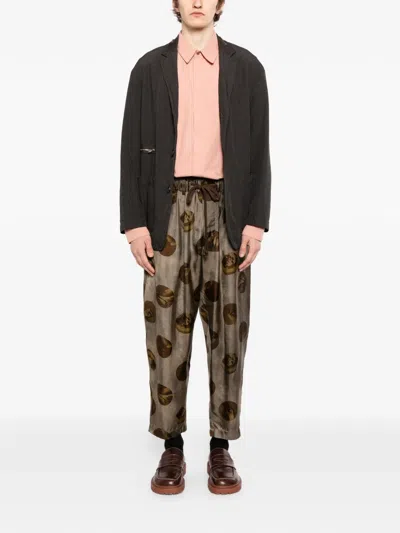 Uma Wang Pigiama Trousers In Brown