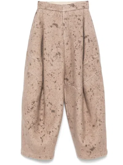 Uma Wang Pin Trousers In Brown