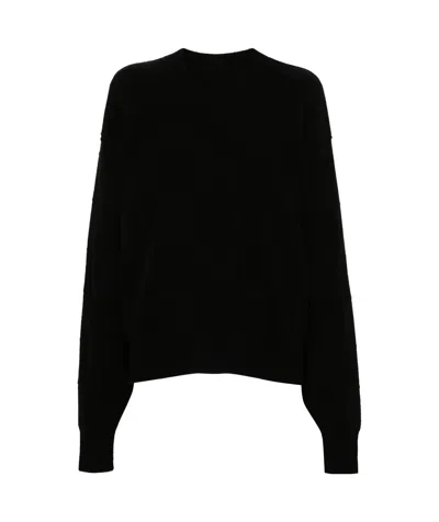 Uma Wang Plaid Long Slv Sweater In Black